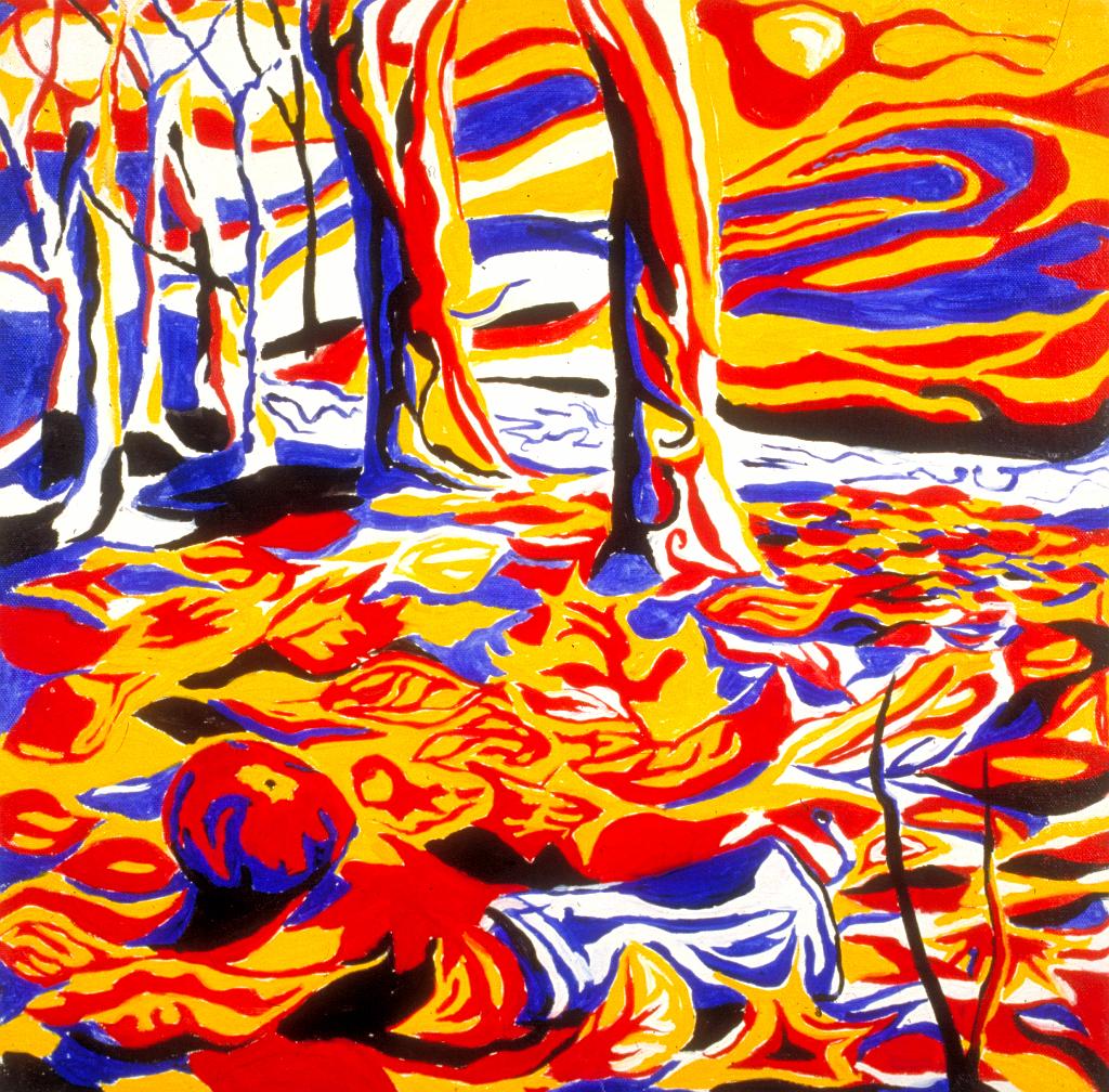 Surreal oil paintings photograph. <h2>While you are here, please <a href='/sales/'>buy a book</a>.</h2>
This is an abstract oil painting done as an exercise to work with primary colors red, blue, and yellow. Primary colors can be combined to create any other hue. White and black were also allowed in this exercise. I like the fluid feel of the colors. Stretched canvas, 2x2 feet.
