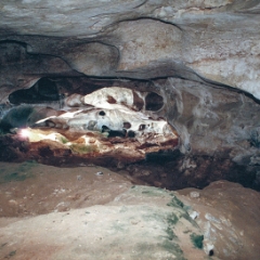 Water eroded the cave