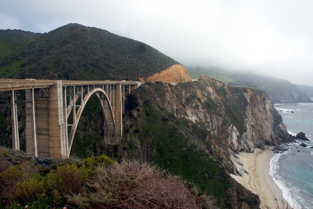 Big Sur, California photograph. This bridge is quite famous for being aesthetically pleasing.