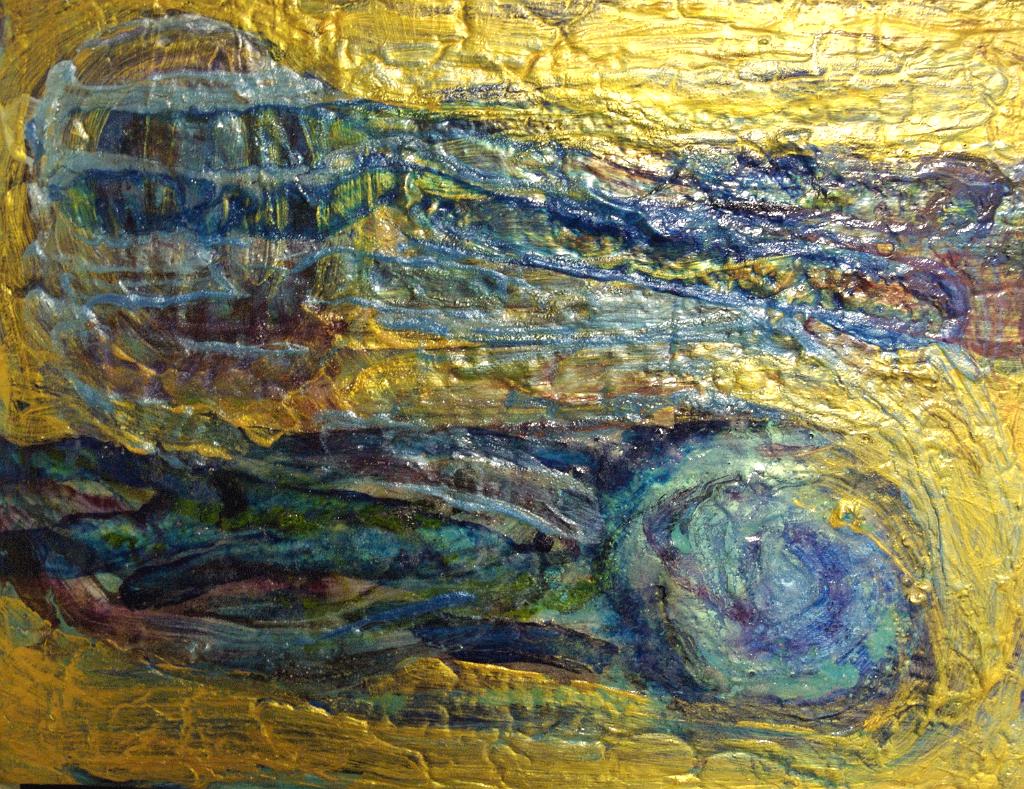 Abstract acrylic paintings photograph. 12x24 inches on stretched canvas.