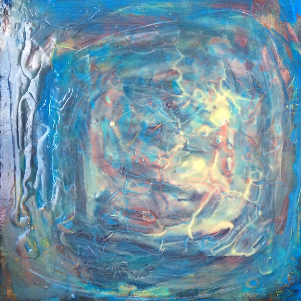 Abstract acrylic paintings photograph. 8x8 inches on stretched canvas.