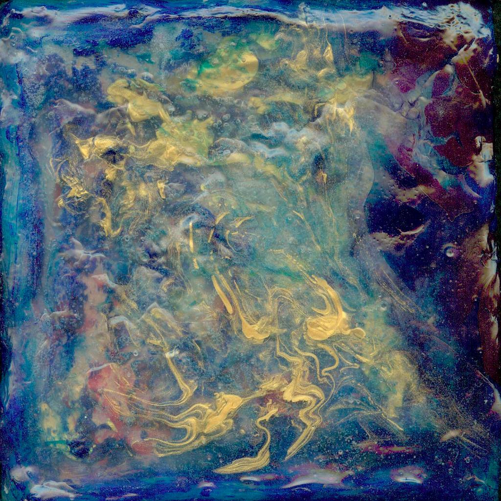 Abstract acrylic paintings photograph. 5x5 inches on stretched canvas.