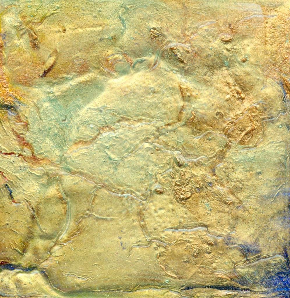 Abstract acrylic paintings photograph. 5x5 inches on stretched canvas. I like the shimmery gold appearance of this one.