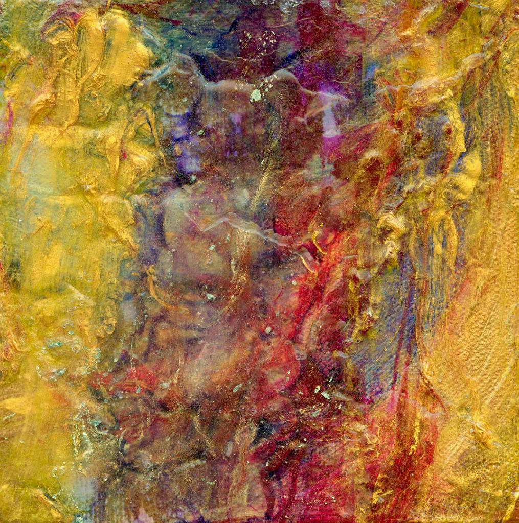 Abstract acrylic paintings photograph. 5x5 inches on stretched canvas.