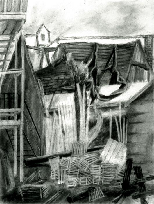 Drawings, etchings, collage photograph. 