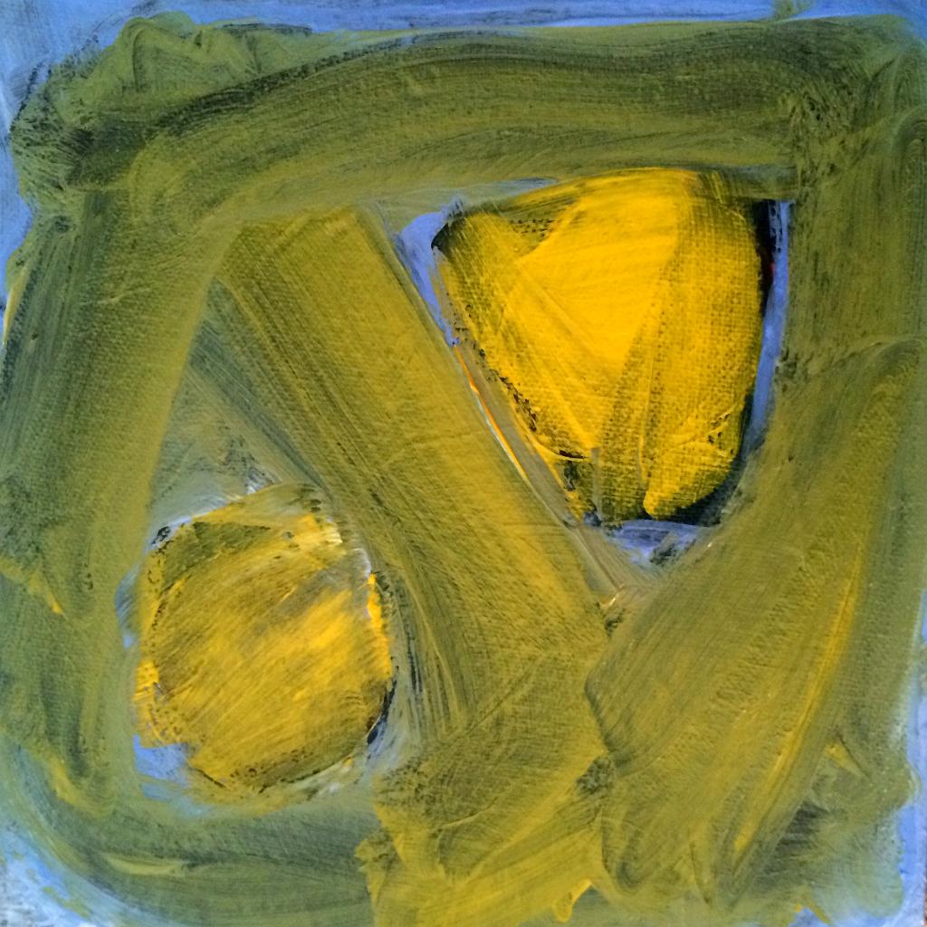 Early drafts of abstract acrylic paintings photograph. 