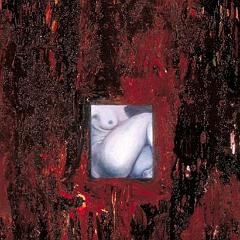 Red, black and white figure painting