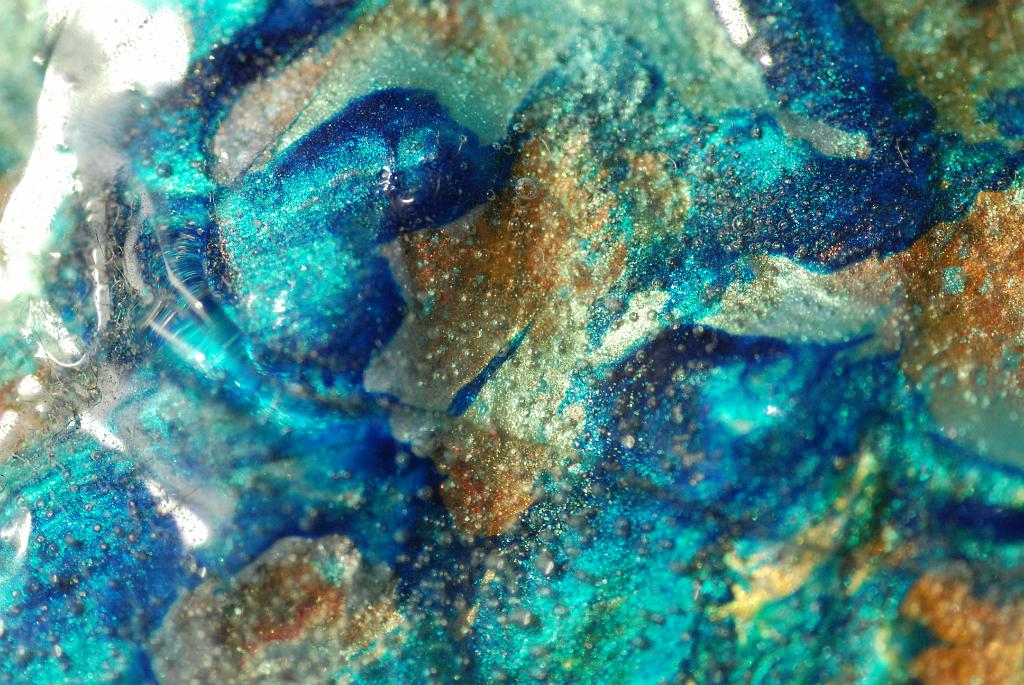 Extreme close-up macros of abstract acrylic paintings photograph. 