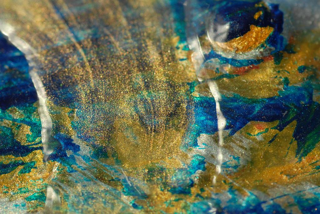 Extreme close-up macros of abstract acrylic paintings photograph. 