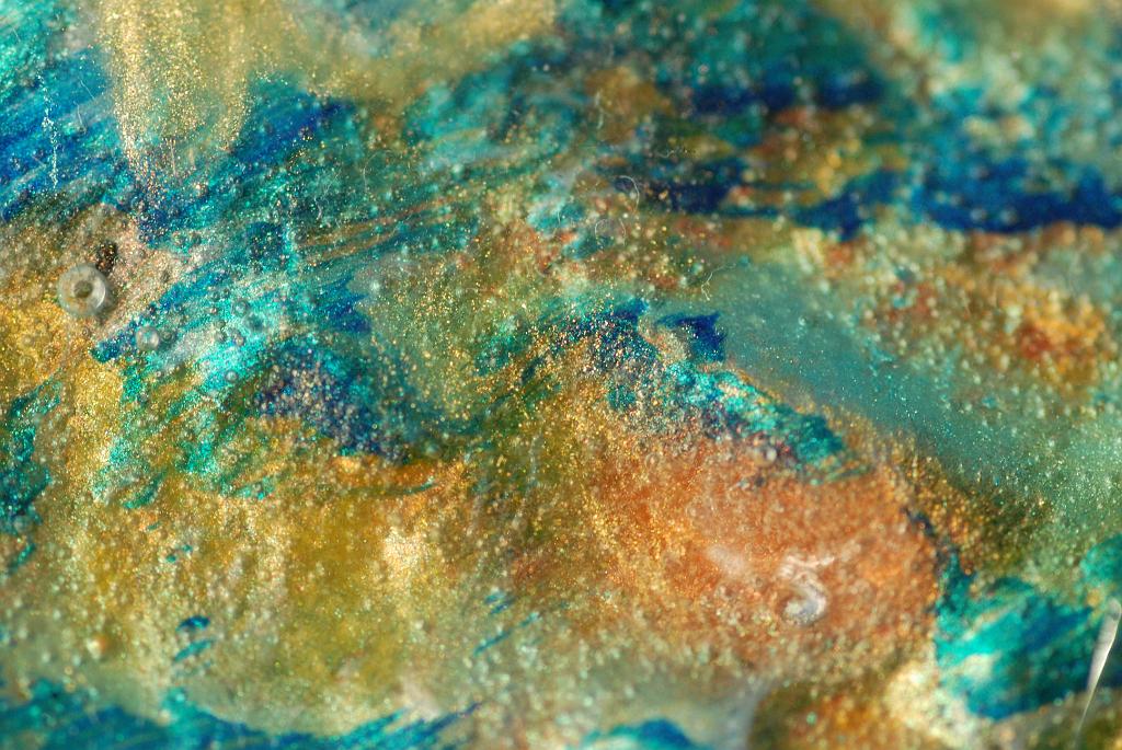 Extreme close-up macros of abstract acrylic paintings photograph. 