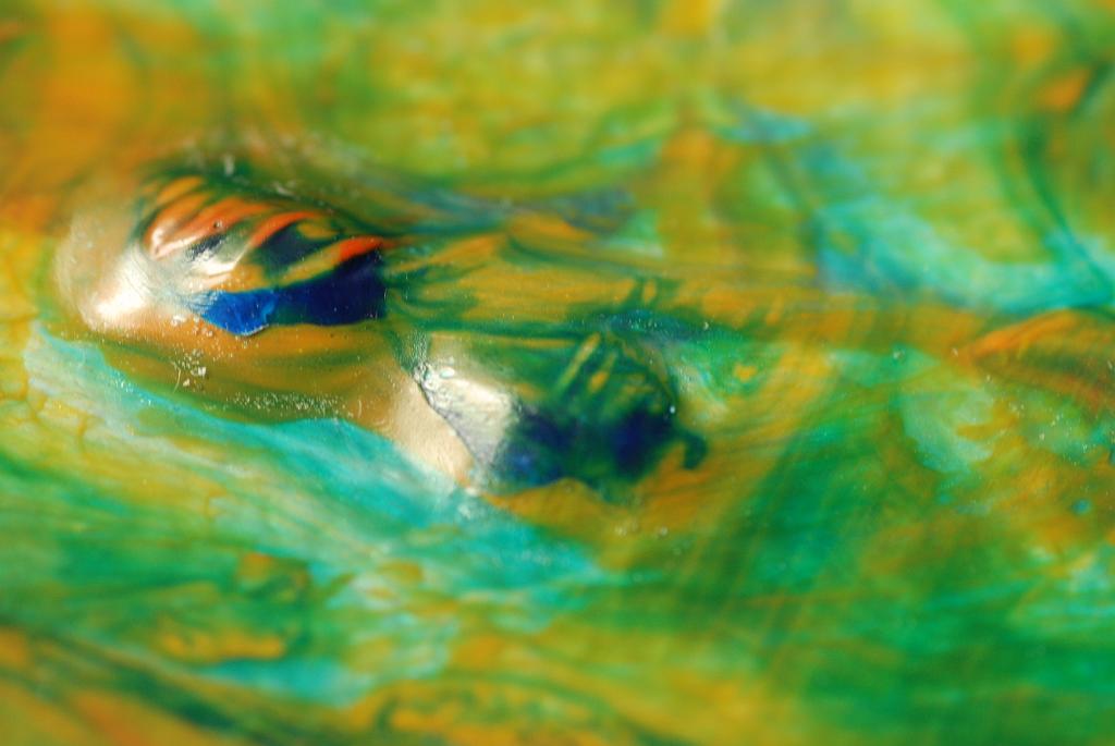 Extreme close-up macros of abstract acrylic paintings photograph. 