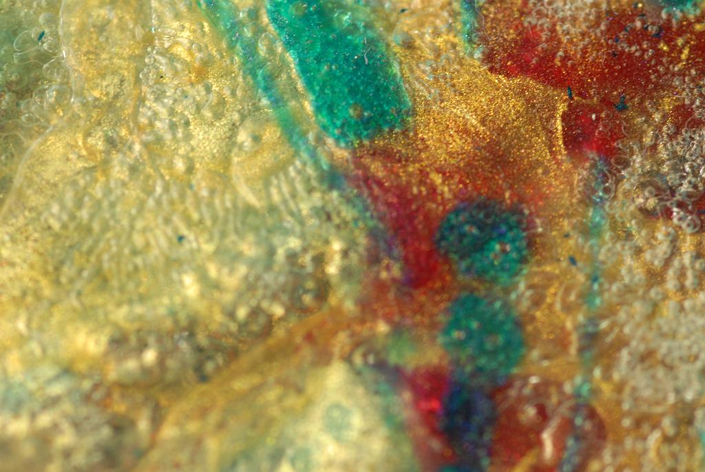 Extreme close-up macros of abstract acrylic paintings photograph. 