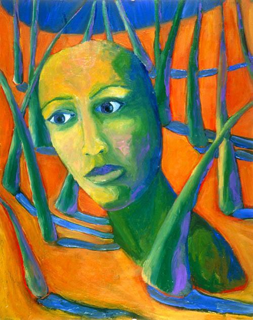 Surreal oil paintings photograph. 18x24 inches oil on canvasboard