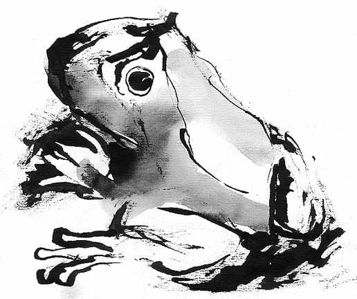 Watercolors and ink photograph. 