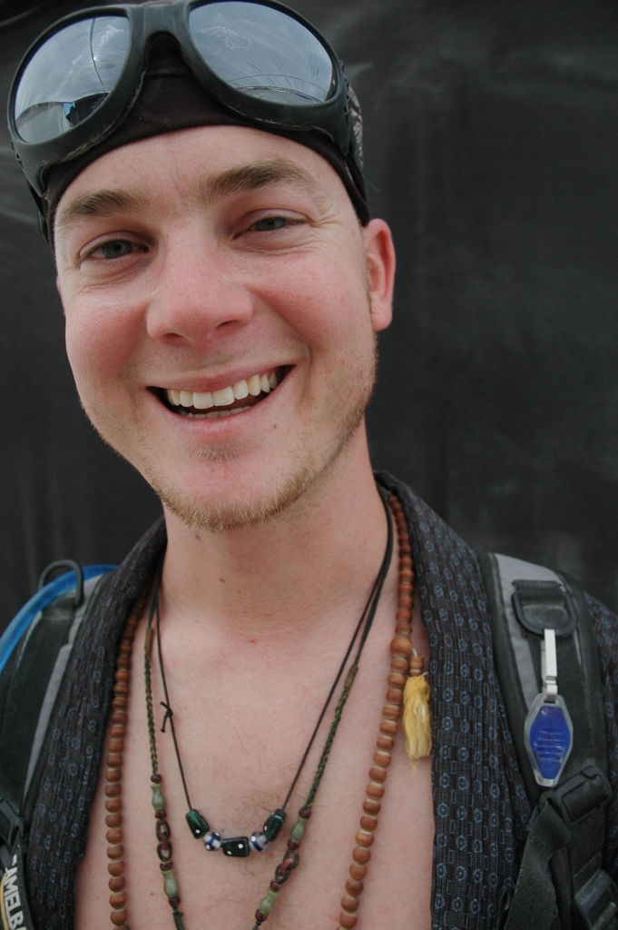 Burning Man 2004 photograph. I used a photographer's makeshift studio to get the black background and nice lighting.  