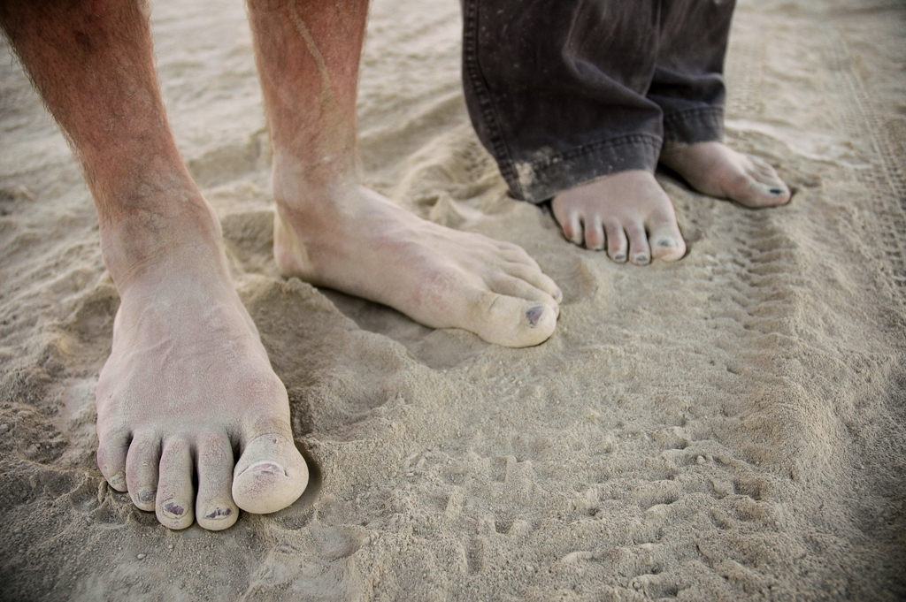 Feet and Shoes photograph. More dusty toes.