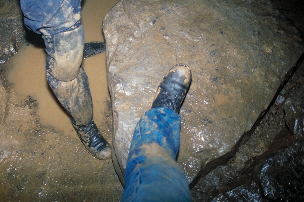 Clarksville Cave, New York photograph. I used to cave in jeans and combat boots. 
