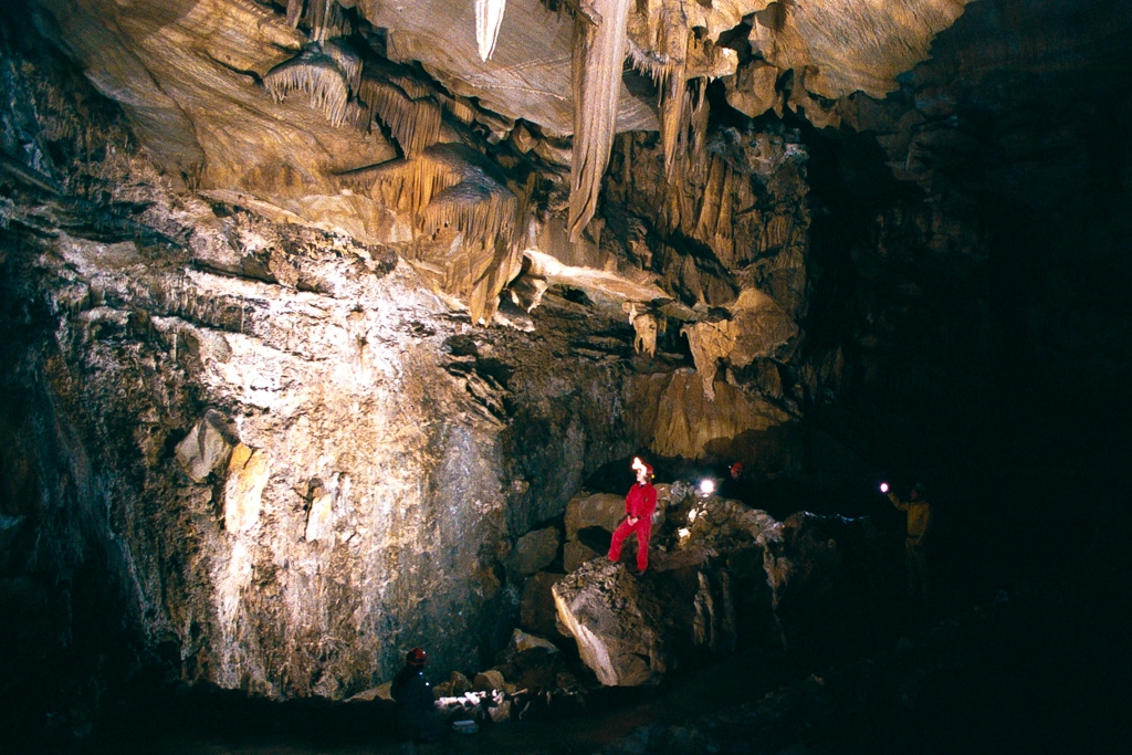 Crystal Sequoia, California photograph. Large cave with flowstone and other formations
