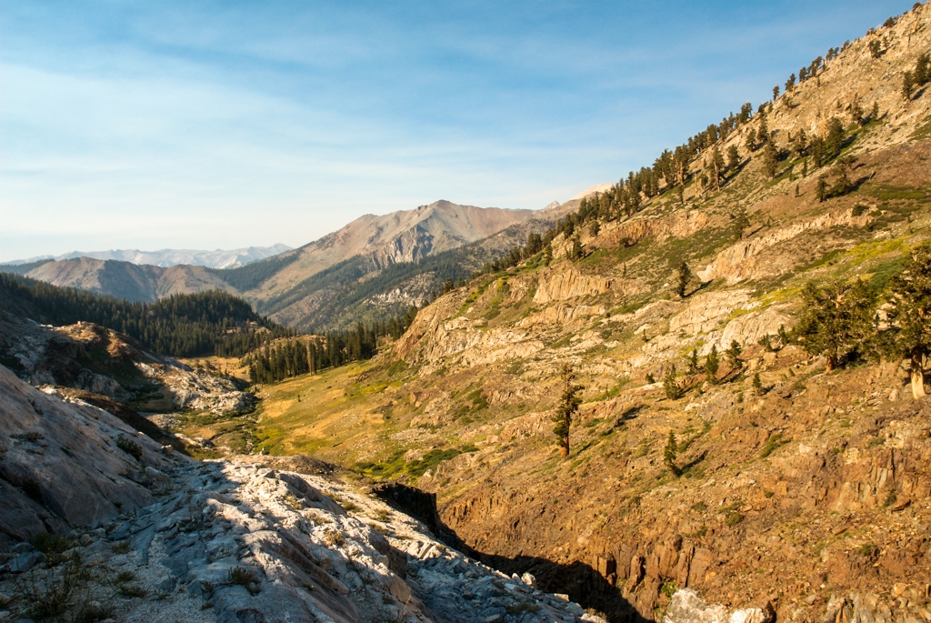Mineral King, California photograph. Beautiful view down the valley.