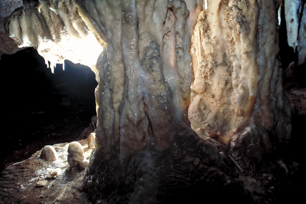 Mona Island Caves, Puerto Rico photograph. I lit this formation up with one bulb.