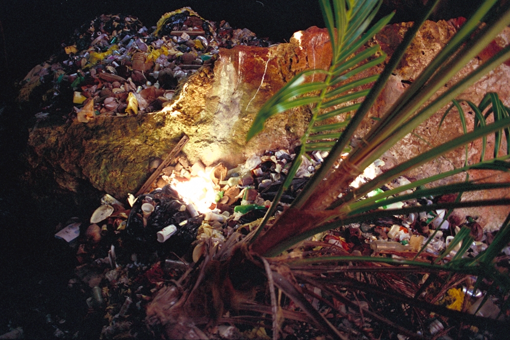 Mona Island Caves, Puerto Rico photograph. I'm not sure where the trash came from. Was it dumped here?