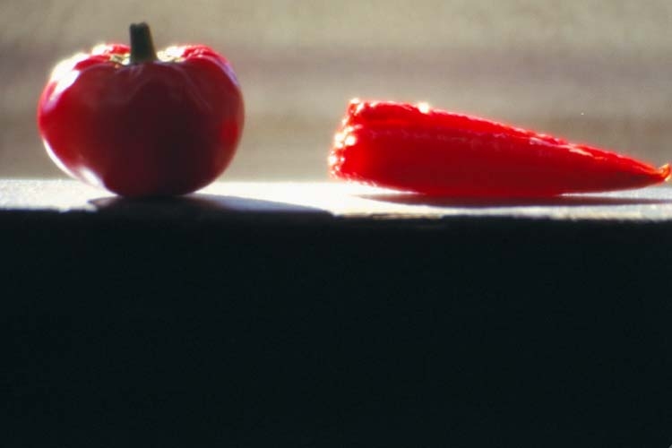 Food photograph. Some nice red foods sunning themselves.