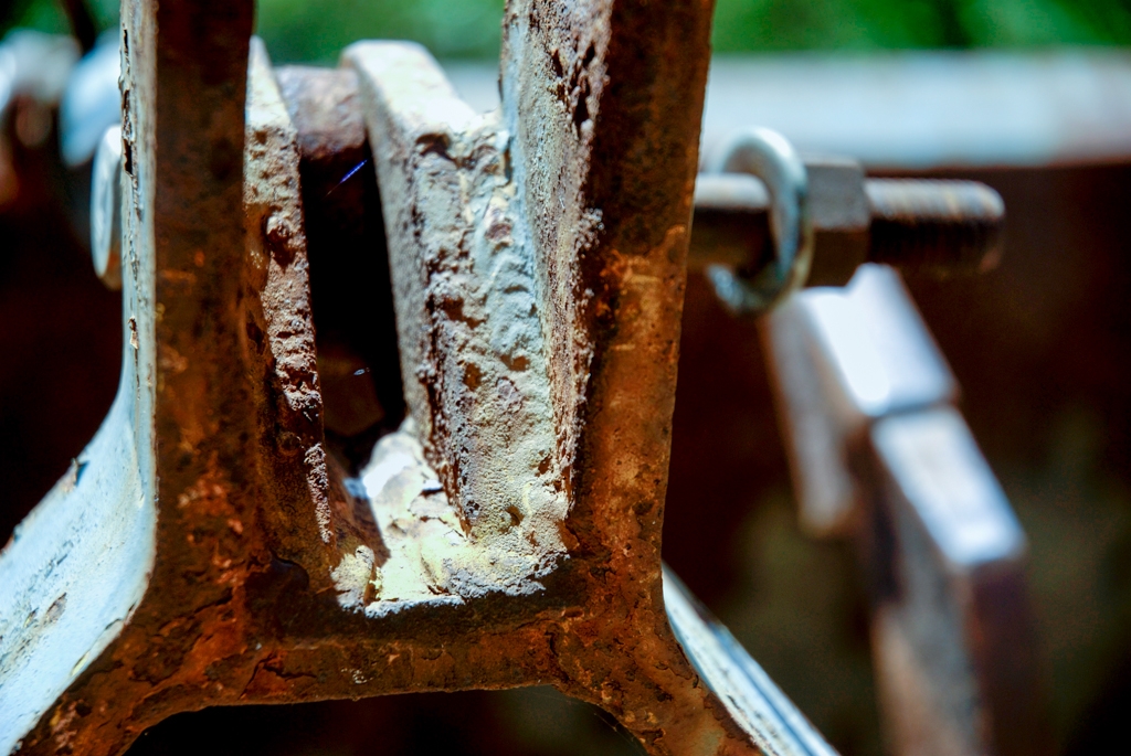 Rusty and abandoned photograph. I think rust is beautiful. I like the shades of teal and orange, similar to a well-filmed movie.