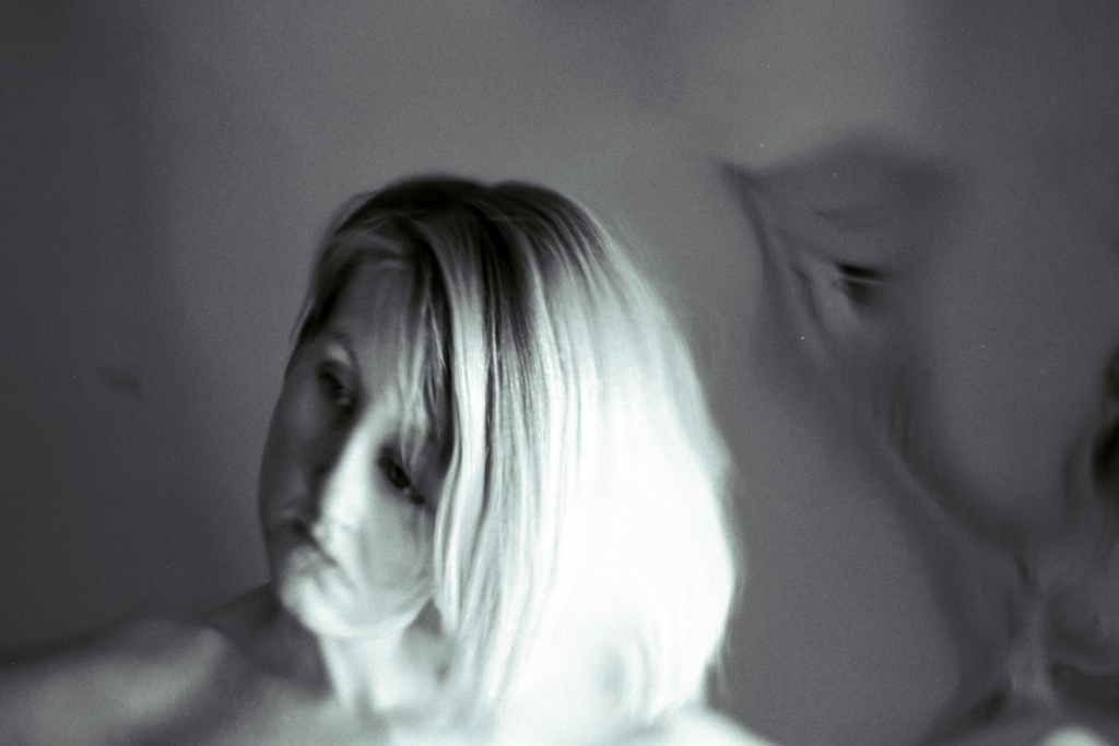 Distorted portraits photograph. 