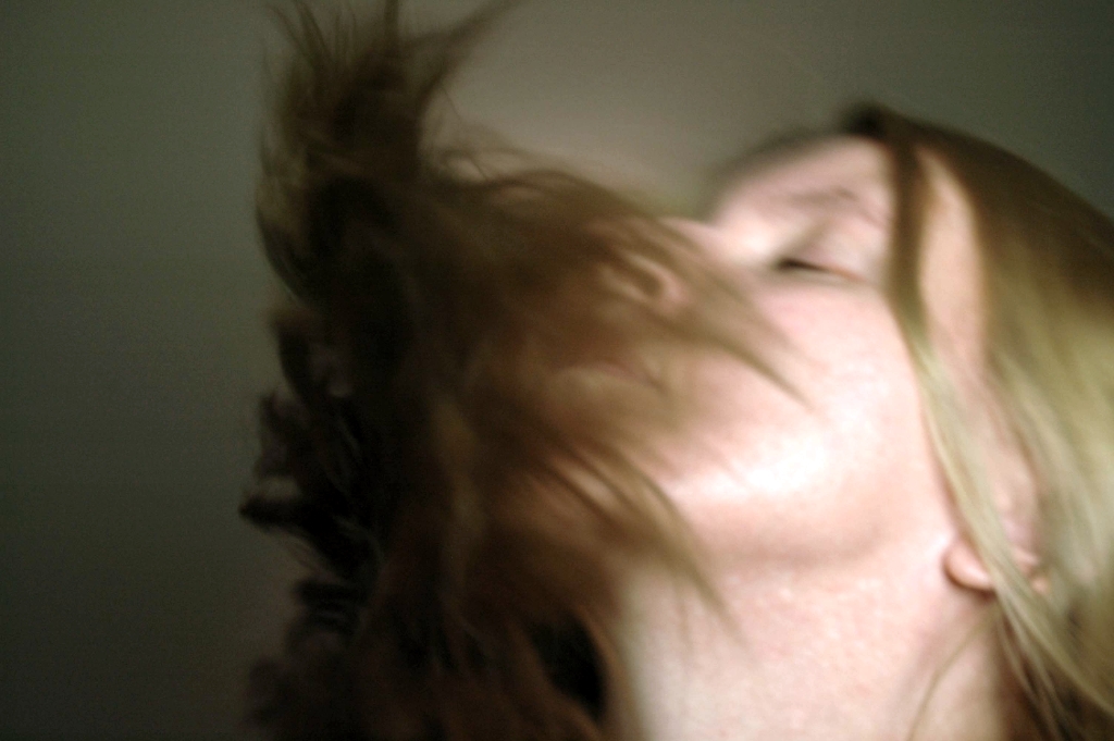 Flippy hair photograph. 