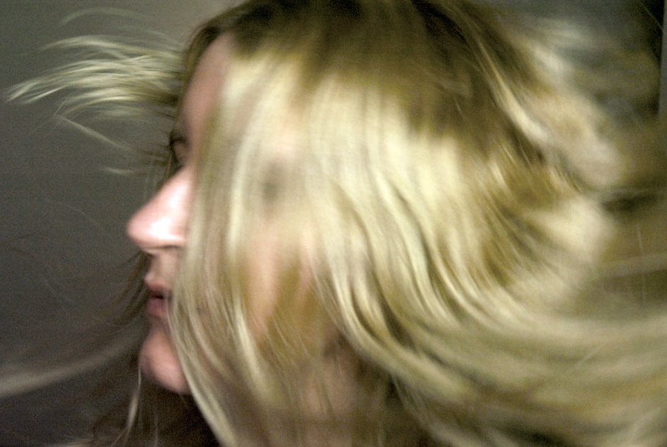 Flippy hair photograph. 