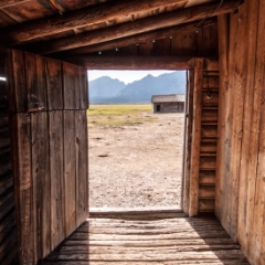 Inside abandoned shed