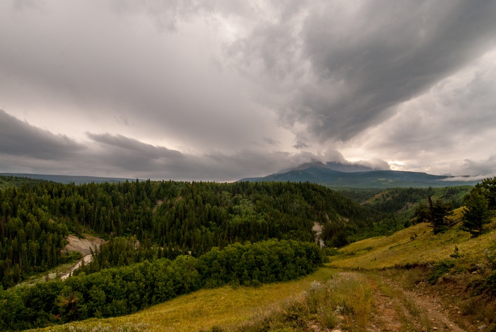 Glacier National Park, Montana photograph. Montana had a lot of dramatic sky. This photo feels like a good example of rule of thirds.