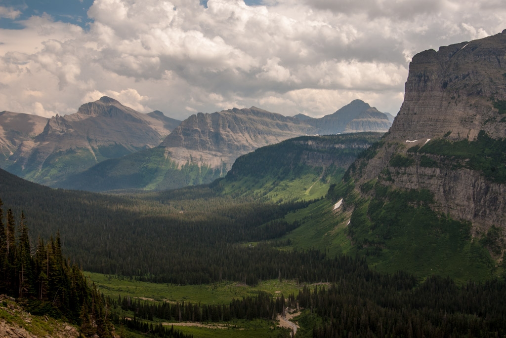 Glacier National Park, Montana photograph. I was on <a href='http://www.nps.gov/glac/planyourvisit/goingtothesunroad.htm'>going-to-the-sun-road</a> when I pulled over to take this photo. There are tons of scenic views from the central road that cuts through the park.