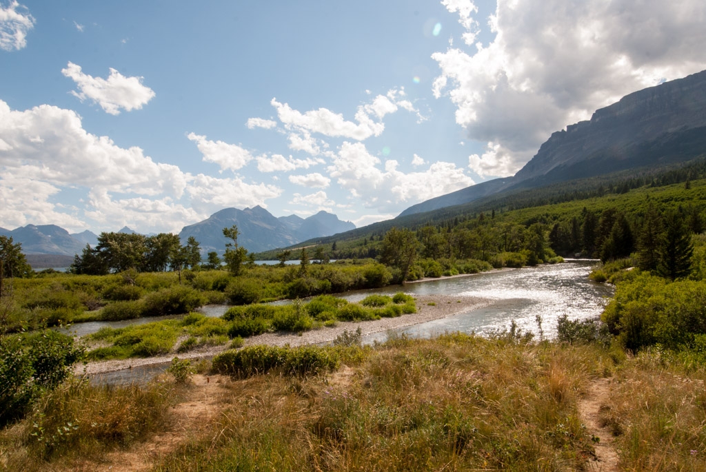 Glacier National Park, Montana photograph. Lots of people were fishing in these streams.