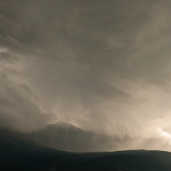 Dramatic sky over the mountains