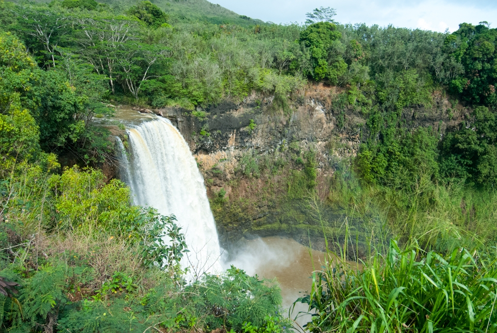 Kauai, Hawaii photograph. There was a rainbow, but it is not visible in the photo. Everything was lush and green.