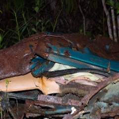 Abandoned car at Hawaii Volcanoes National Park